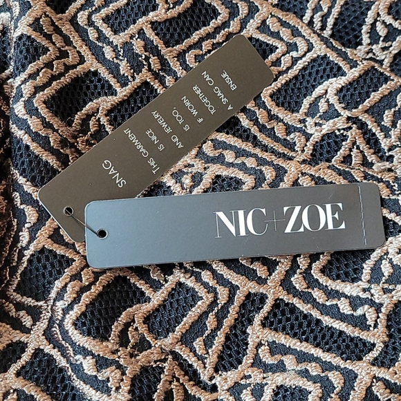 NWT! NIC + ZOE GORGEOUS OVERLAY LONGSLEEVE BLOUSE - Picture 8 of 15